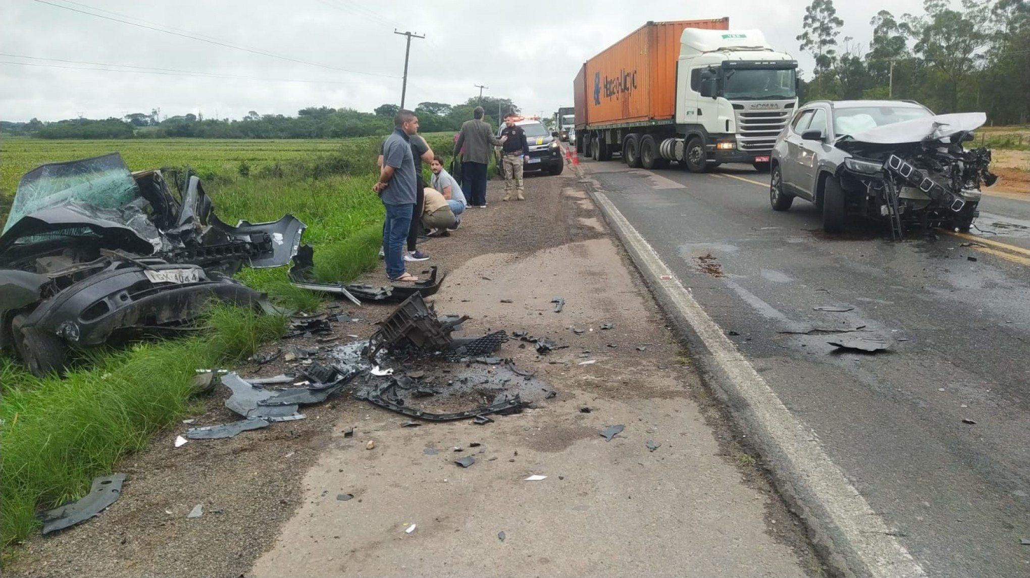 BR-116: Colisão frontal deixa uma pessoa morta na rodovia