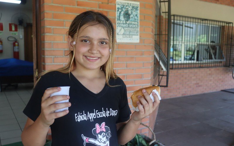 Além da contação de histórias, Kauany também gostou dos lanches distribuídos