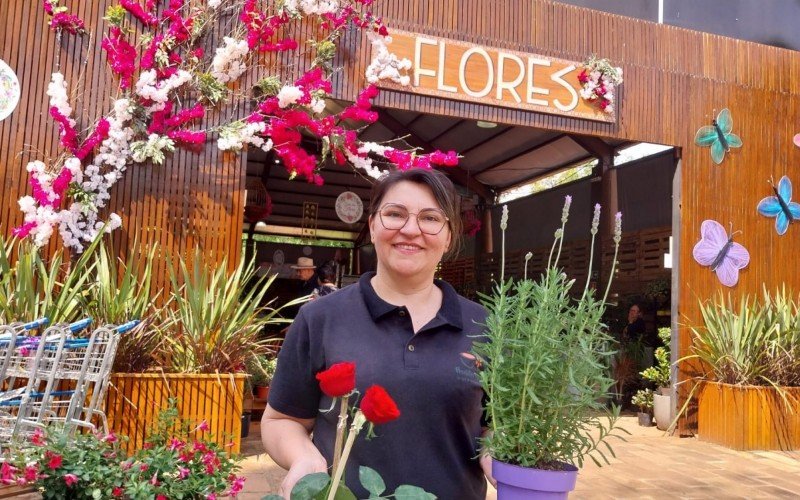 Feira das Flores com a agricultora Clarice Rohr, 43 anos  | abc+