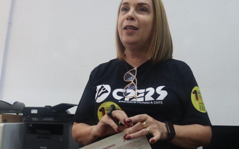 Candidata a presidente do Cpers apresenta propostas da chapa na escola Pedrinho