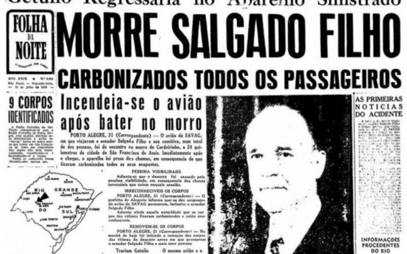 Salgado Filho morreu em 30 de julho de 1950 no interior de São Francisco de Assis | abc+