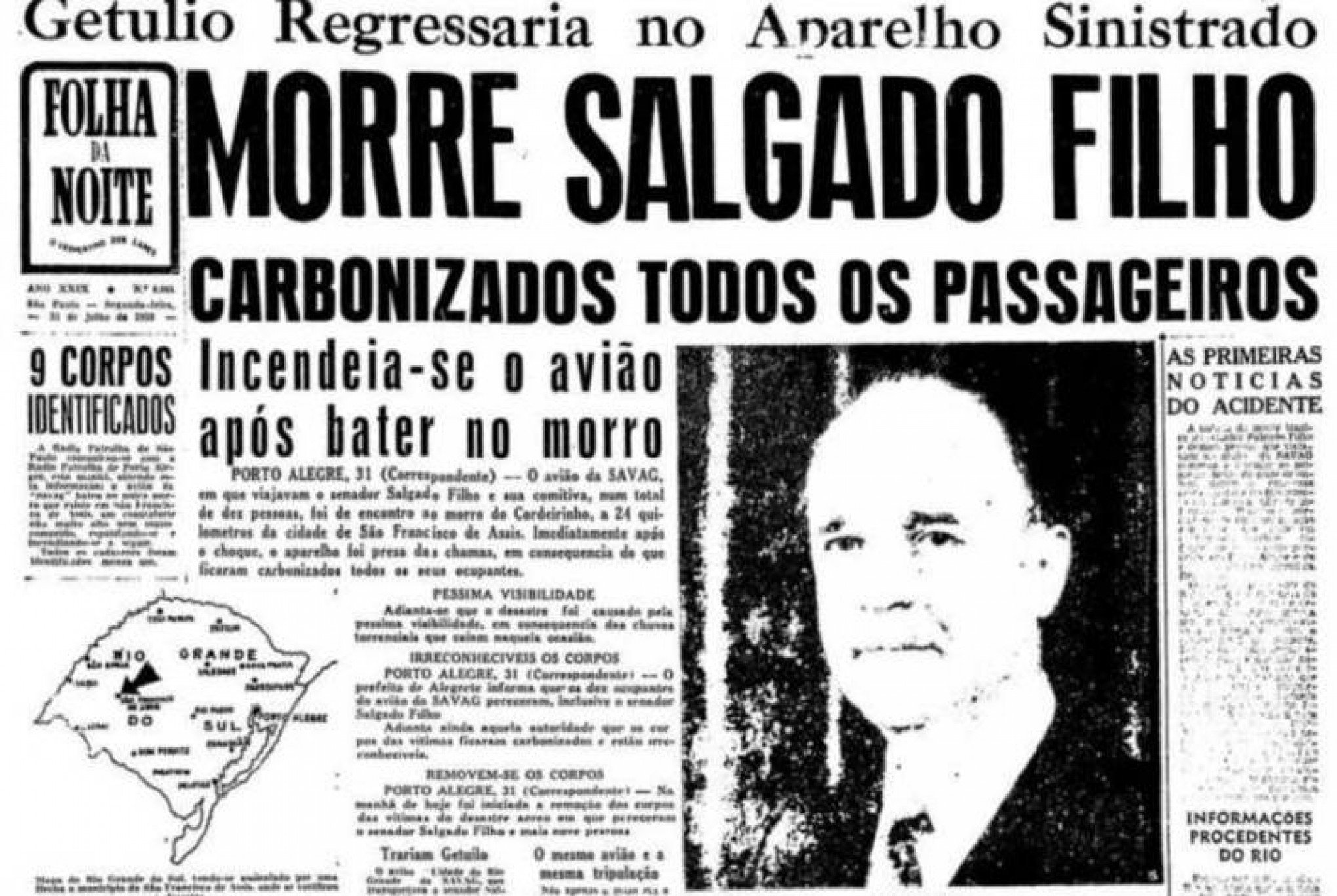 Aeroporto de Porto Alegre leva nome de político que escapou de um acidente aéreo e morreu em outro, dois dias depois