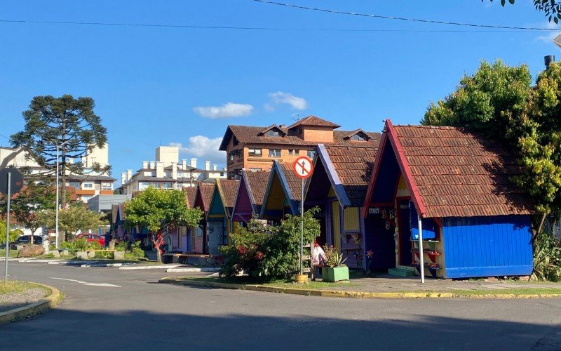 Sol e céu azul em Canela