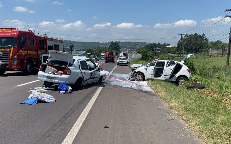 Onix roubado bateu de frente em Clio e pegou fogo na RS-239, em Parobé | abc+