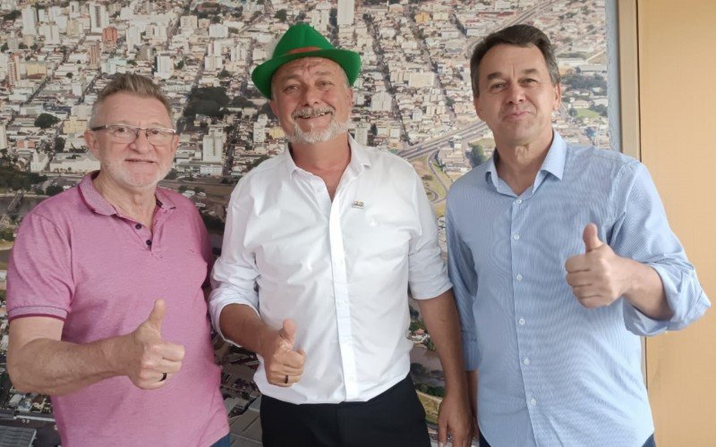 Prefeito Ary Vanazzi, Alemão Schütze e Nelson Spolaor