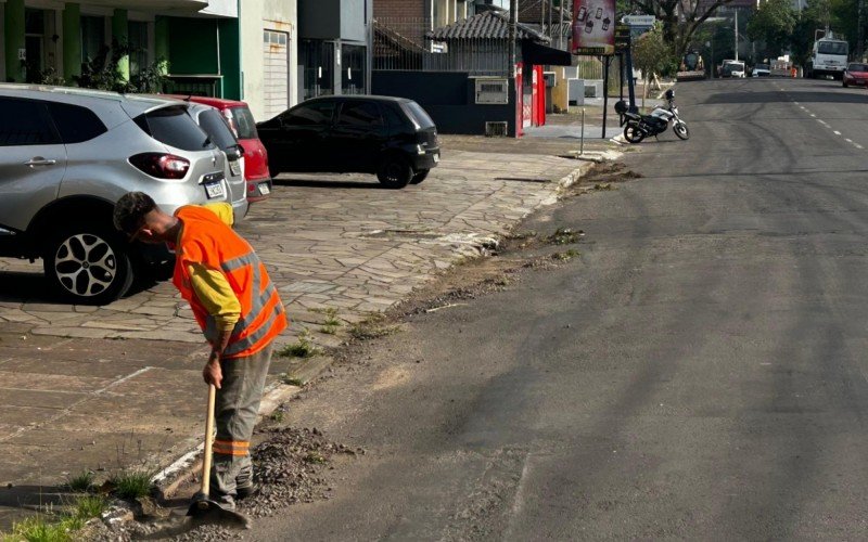 Obras de asfaltamento da Rua Bento Gonçalves, em Novo Hamburgo | abc+