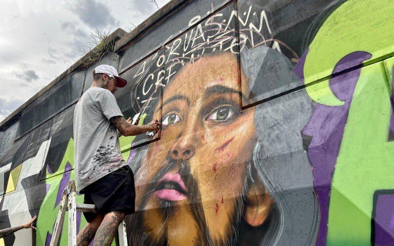 Encontro de grafiteiros em Sapiranga. | abc+