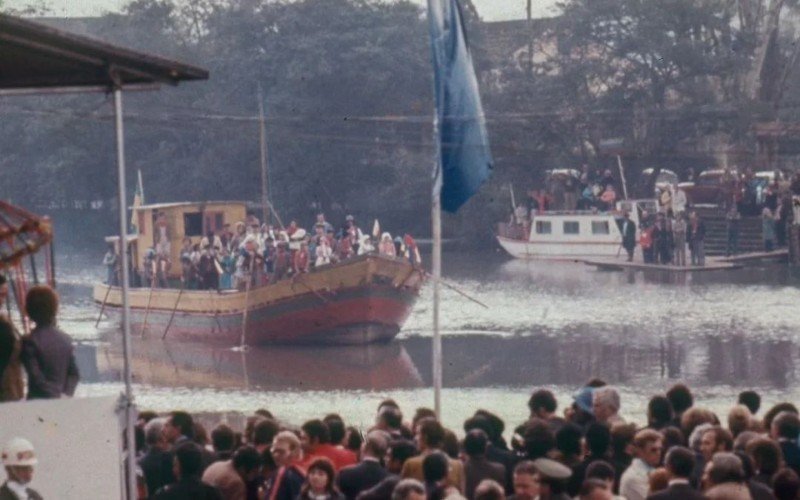 Festividades alusivas aos 150 anos da Imigracao Alema, ocorridas em 1974, em Sao Leopoldo