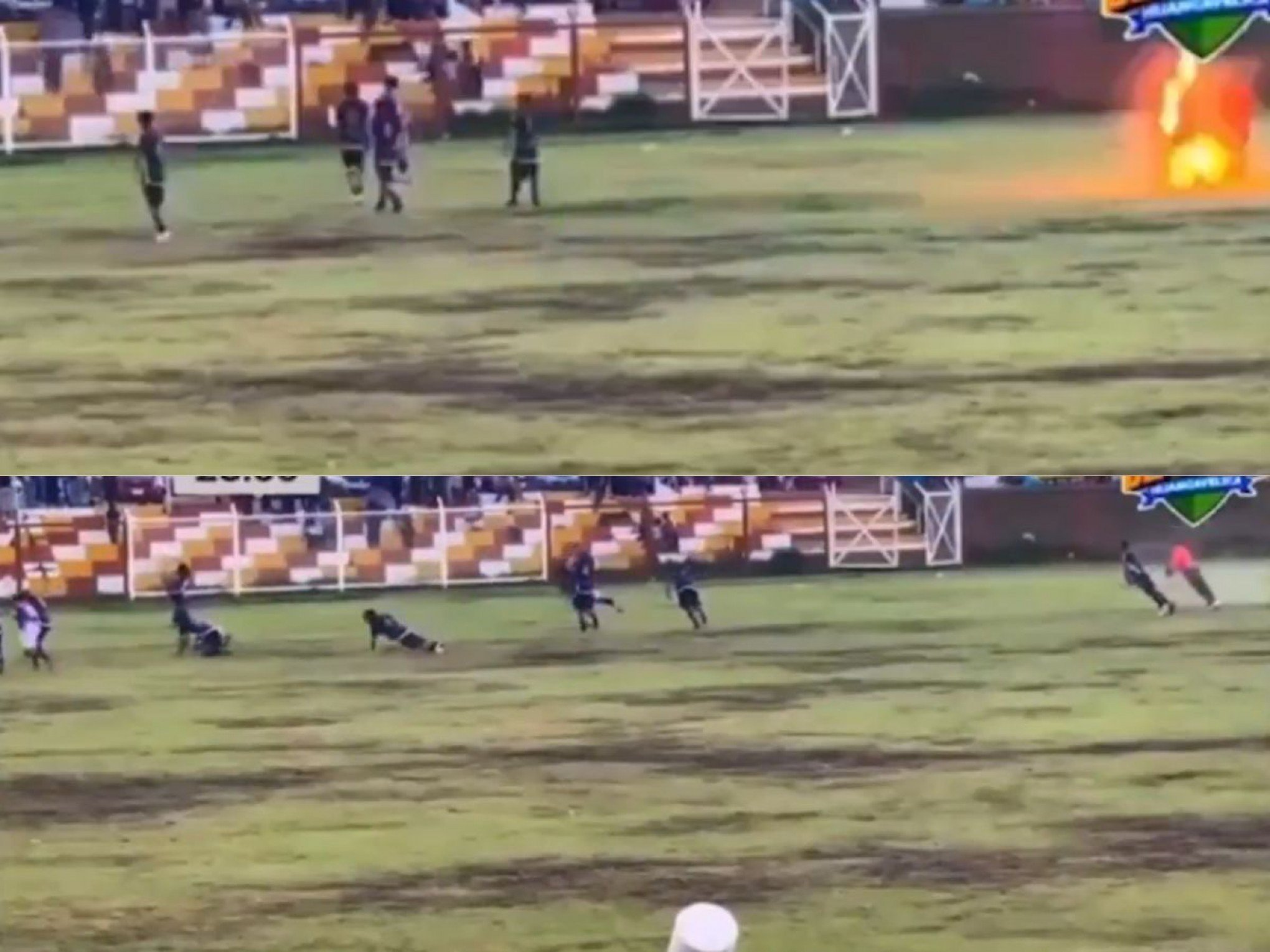 VÍDEO: Raio atinge e incendeia jogador em campo de futebol