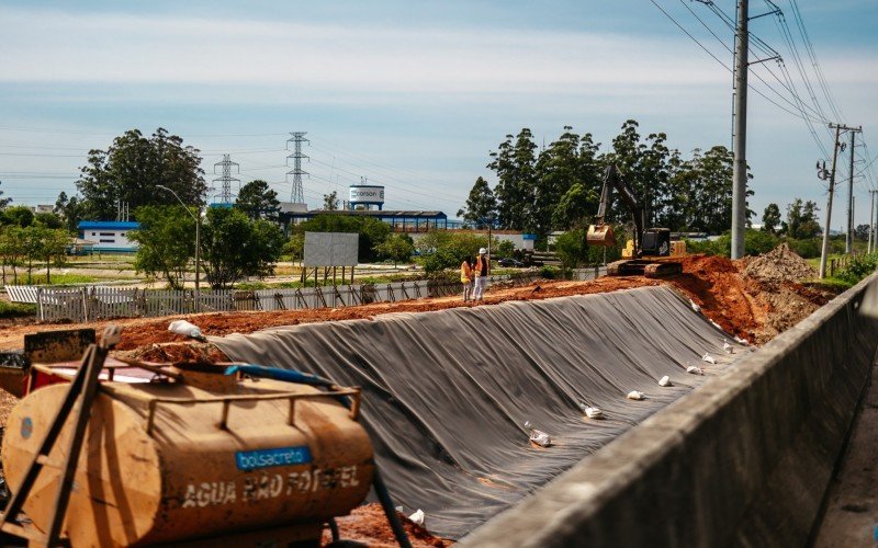 Dique do bairro Rio Branco, em Canoas, onde houve o rompimento  | abc+