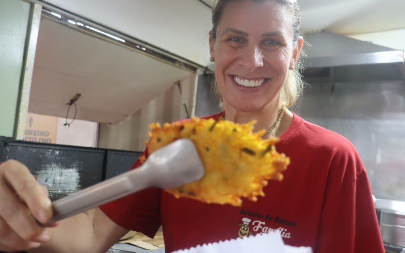 Bolinho de batata da Família Lanz é uma das opções culinárias na São Leopoldo Fest