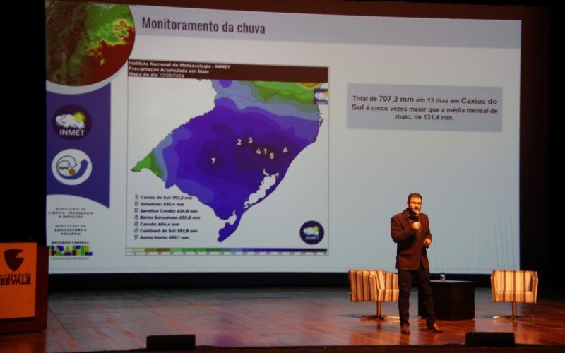 Fernando Mainardi Fan palestrou sobre o passado, presente e futuro dos desastres climáticos