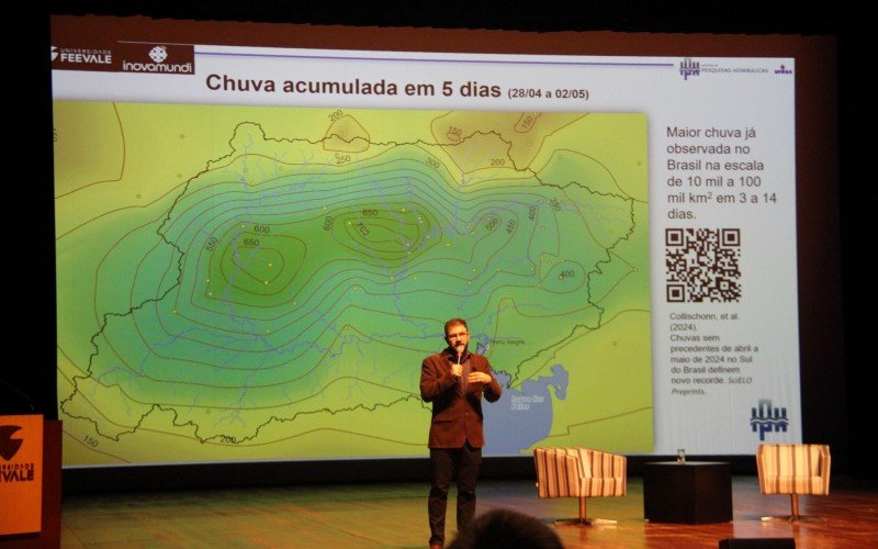 Fernando Mainardi Fan palestrou sobre o passado, presente e futuro dos desastres climáticos