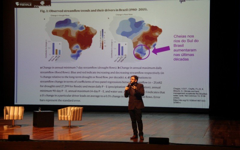 Fernando Mainardi Fan palestrou sobre o passado, presente e futuro dos desastres climáticos