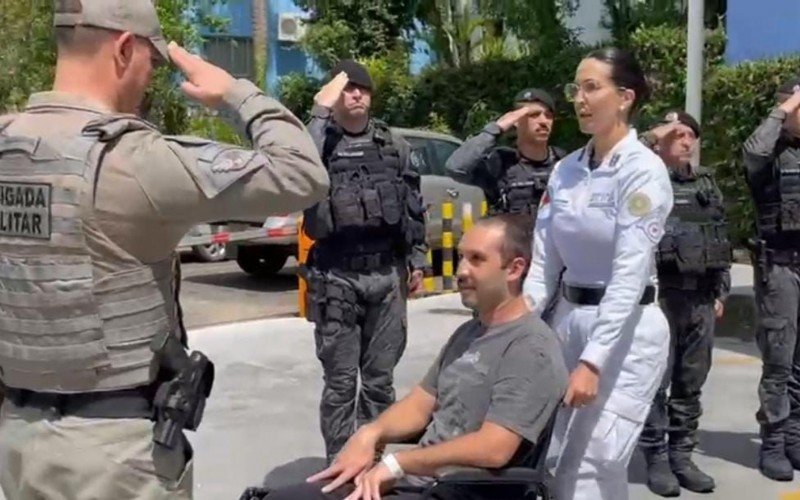 Policial militar João Paulo Farias, de 26 anos, recebeu alta hospitalar neste sábado