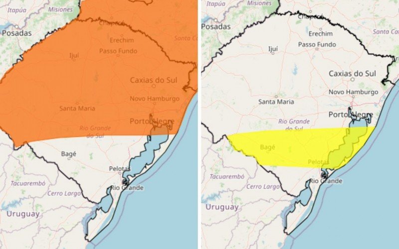 PREVISÃO DO TEMPO: Inmet publica novos alertas para temporais no RS | abc+
