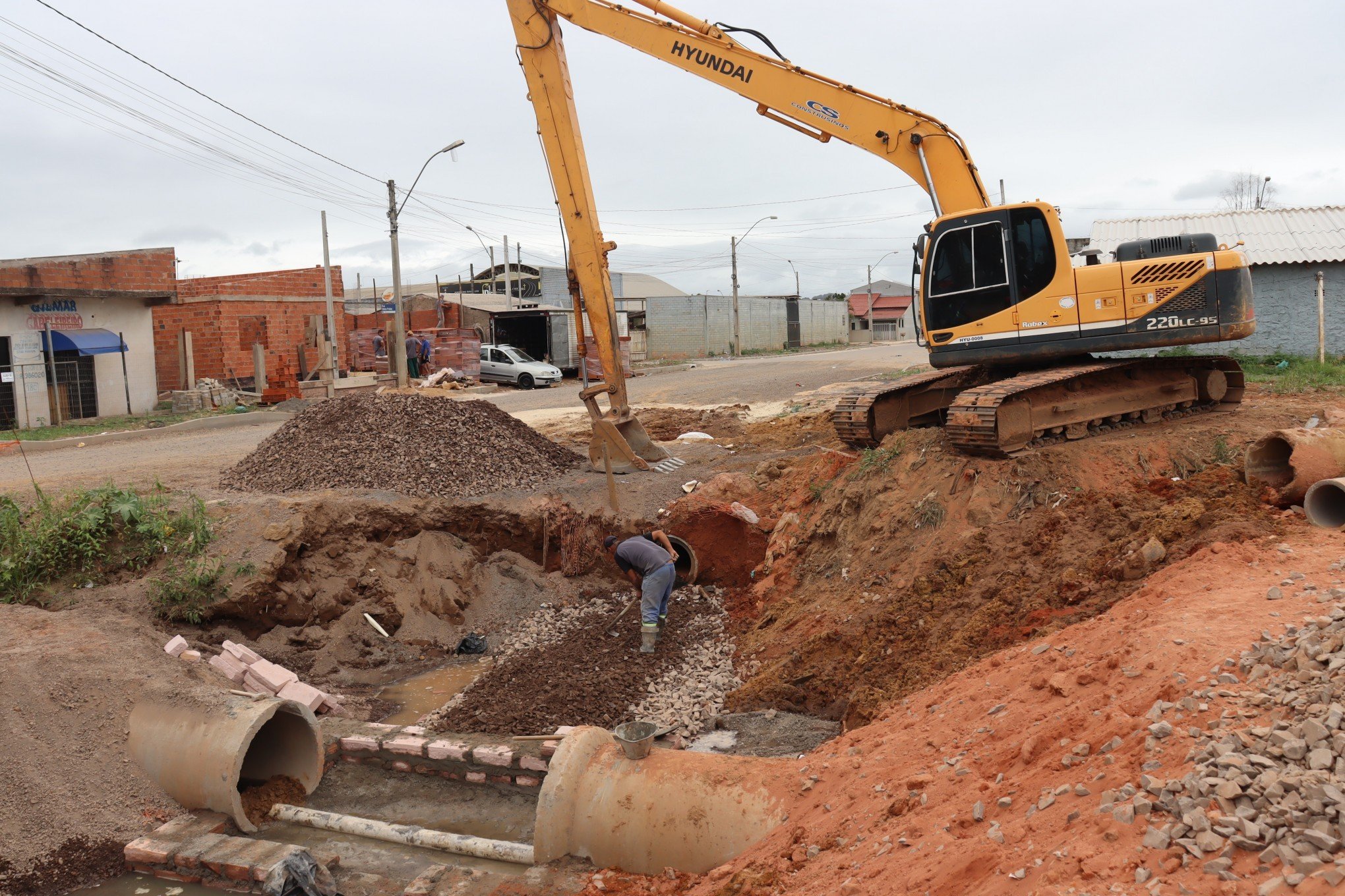 Obras do PAC Steigleder já ocorrem no bairro Santos Dumont