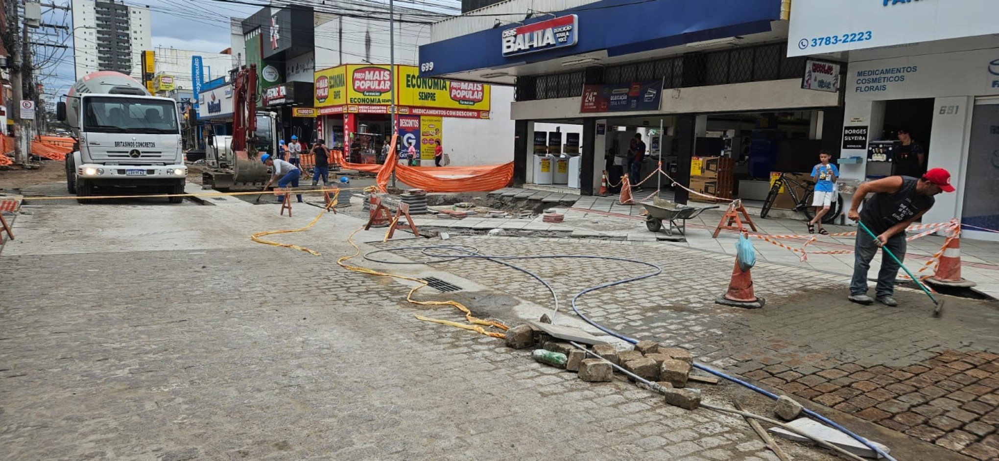 Quarta quadra da Rua Independência deve ser liberada para trânsito no fim do mês