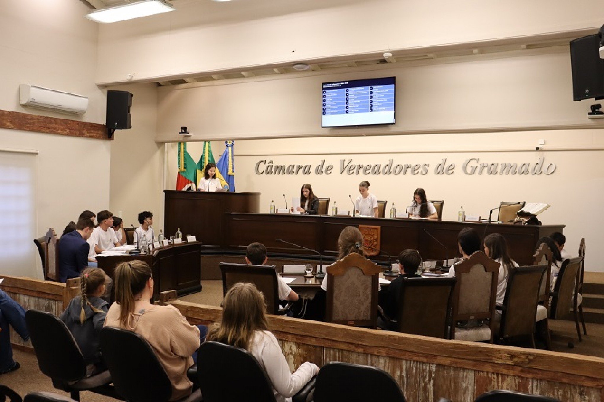 Parlamento Jovem tem última sessão com participação de estudante na Tribuna do Povo