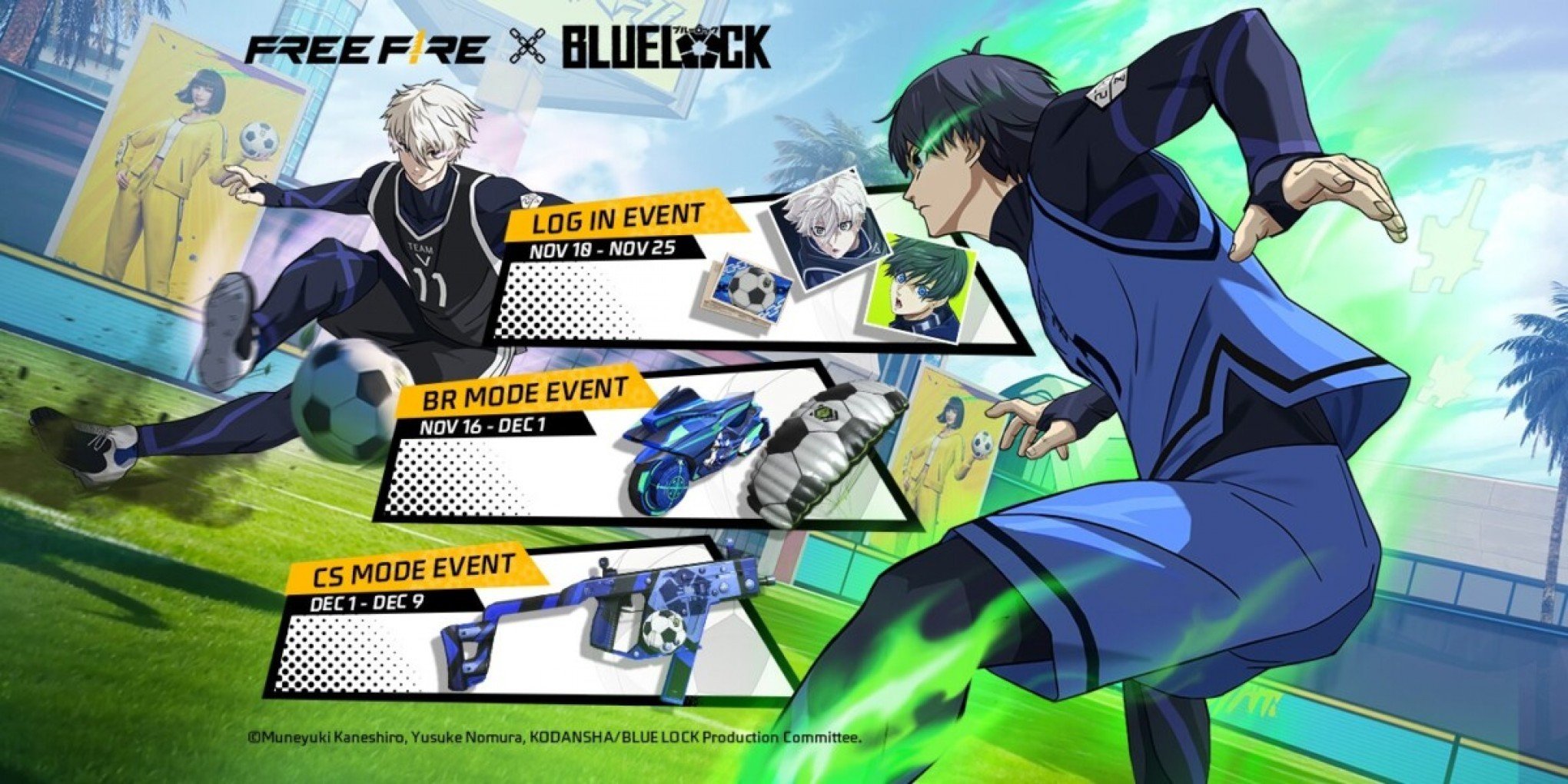 Saiba como conseguir o conjunto Blue Lock no Free Fire