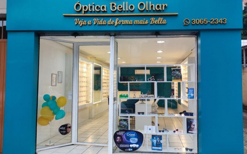 Fachada Óptica Bello Olhar - Especial Rua Bento Gonçalves