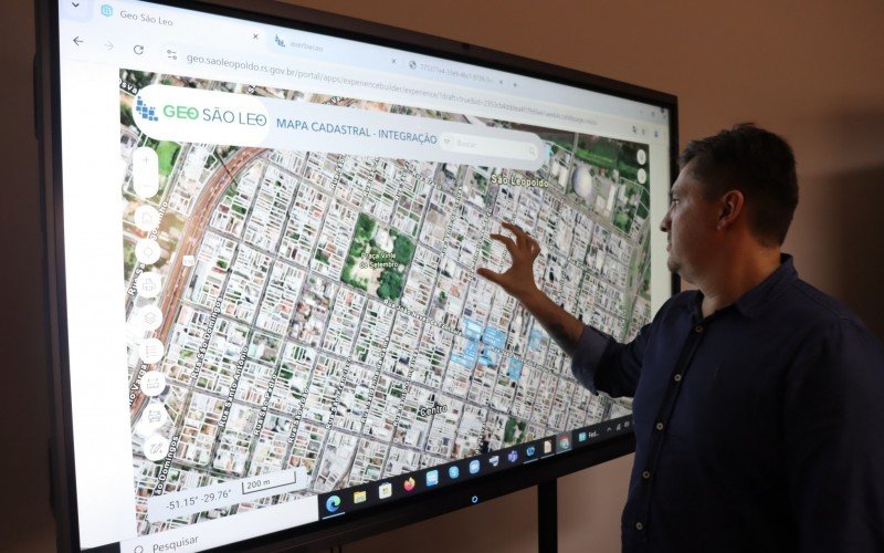 Gerente de Projetos da Codex, Rodrigo Azevedo, mostrou como funciona o portal Geo São Léo