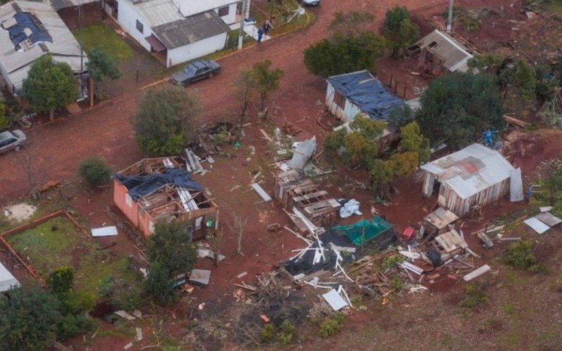 Campo Novo, no Noroeste do RS, foi atingido por passagem de ciclone em julho de 2024 | abc+