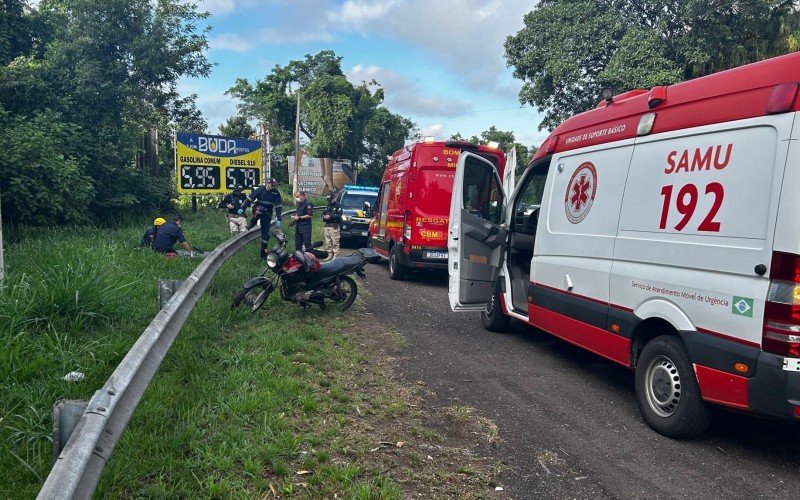 Motociclista fica ferido em acidente na BR-116, em Ivoti | abc+