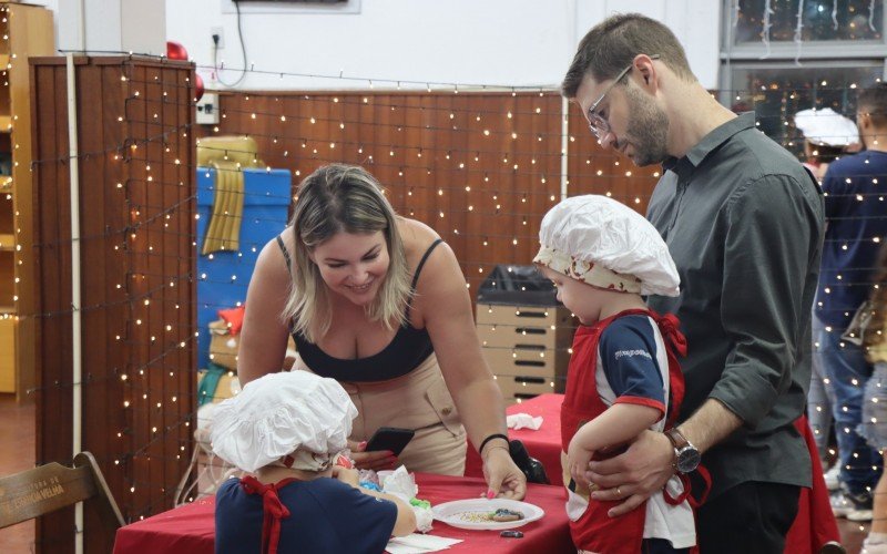 Tatiana e Táigaro participaram das atividades com os filhos Benjamin e Oliver