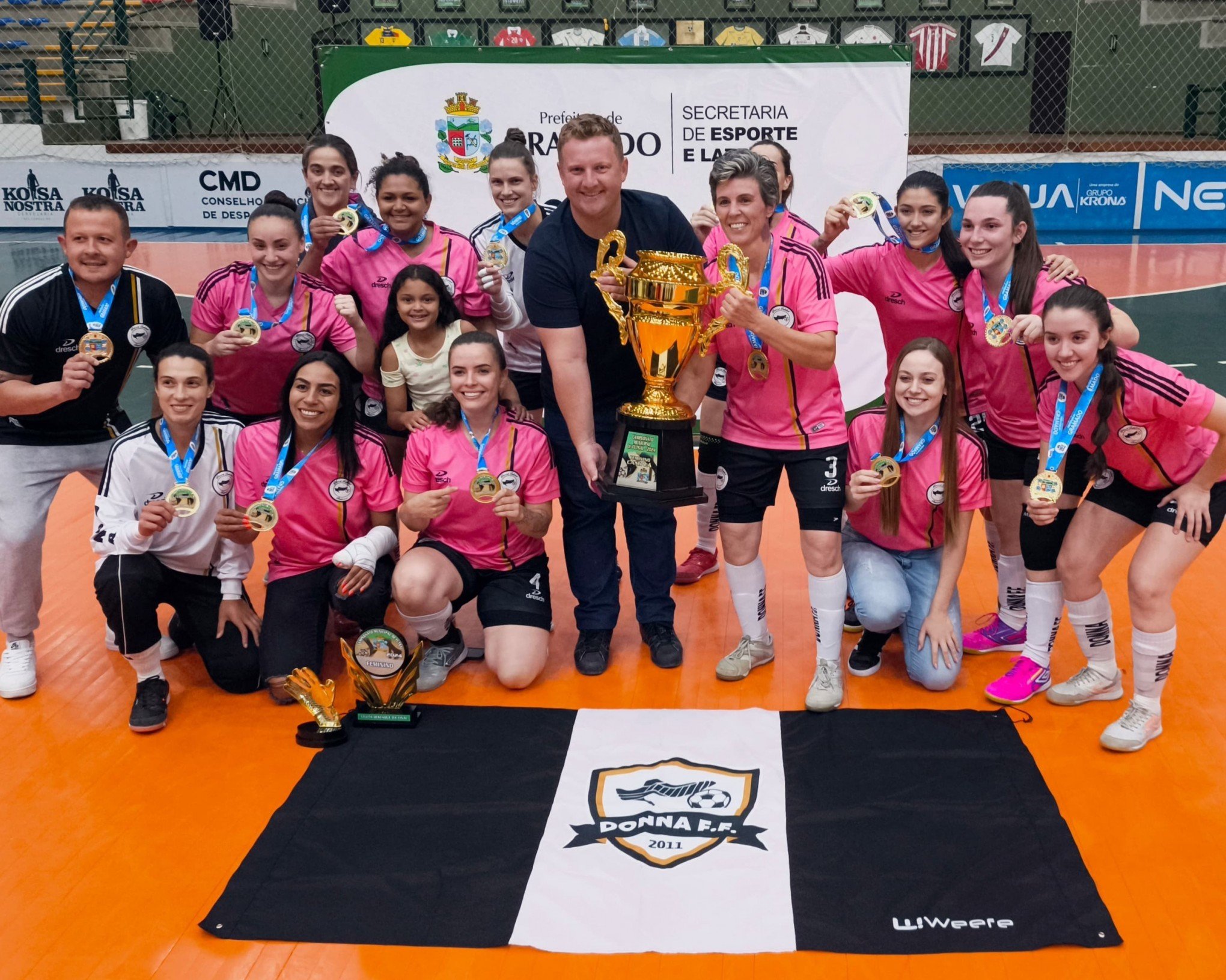 Campeonato Municipal Feminino de Gramado tem Donna Futsal como grande campeã