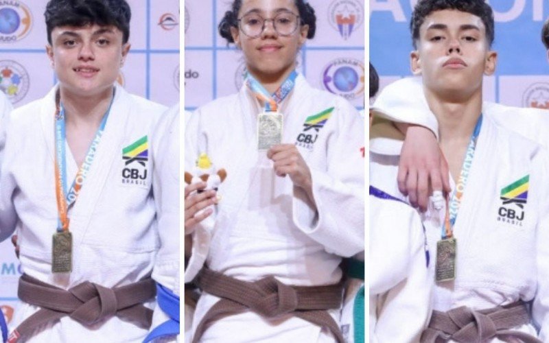 Arthur Bonato, Anielly dos Reis e Leonardo Beiler ganharam medalha de ouro nos Jogos Pan-Americanos Juvenis, em Cuba