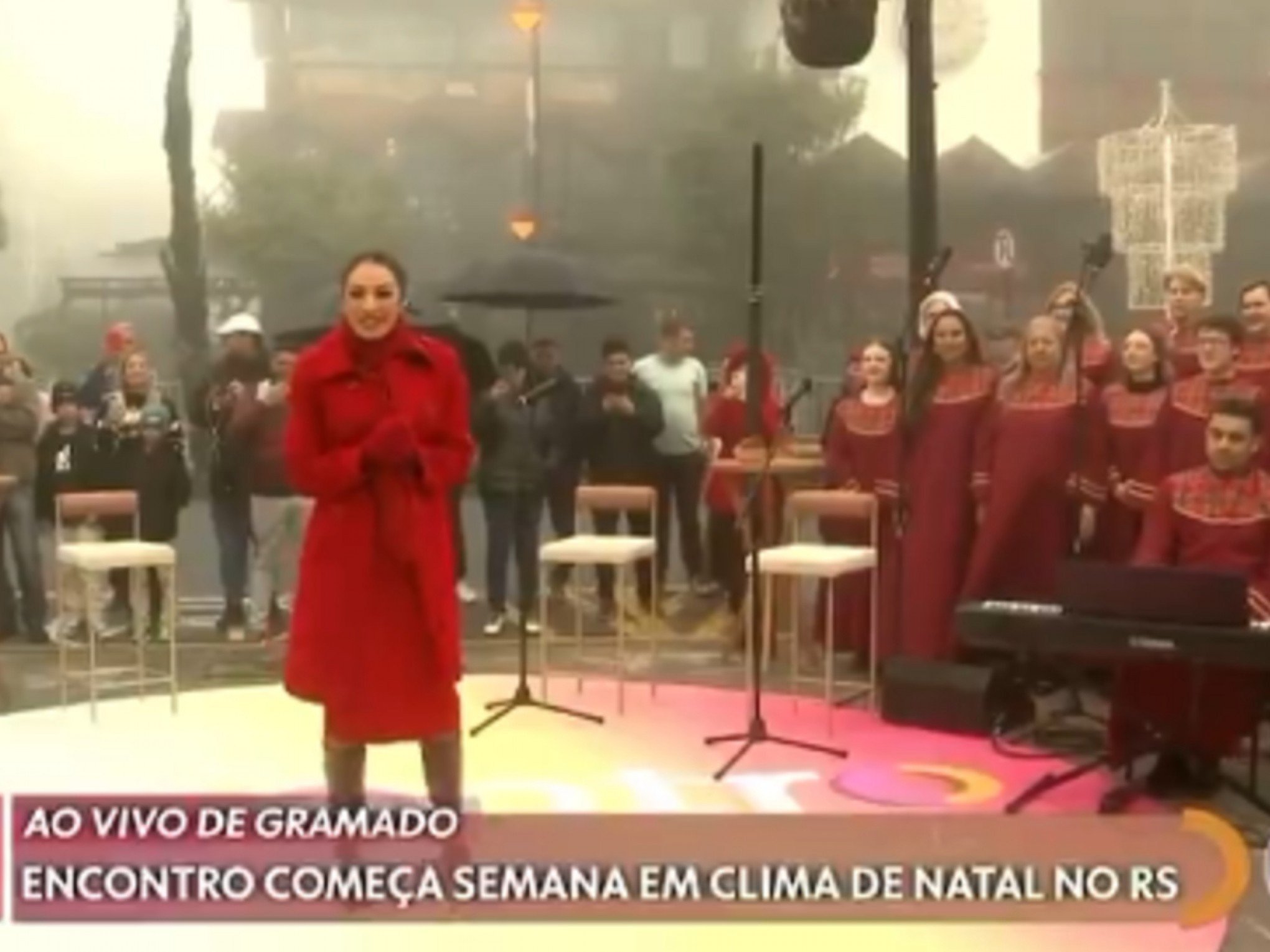 Patricia Poeta aparece de casaco de inverno em Gramado; mas afinal, está tão frio na Serra gaúcha?