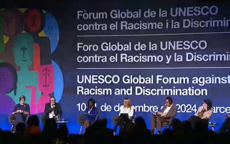 Prefeito Ary Vanazzi apresentou ações de São Leopoldo no combate ao racismo em painel do Fórum Global contra o Racismo e a Discriminação, organizado pela Unesco, em Barcelona, na Espanha