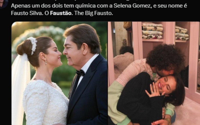 "Destino não está a favor deles": Fanfic de Selena Gomez e Faustão ressurge na web após anúncio de noivado