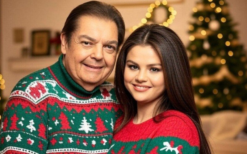 Internautas criaram imagem de Selena Gomez e Faustão com IA