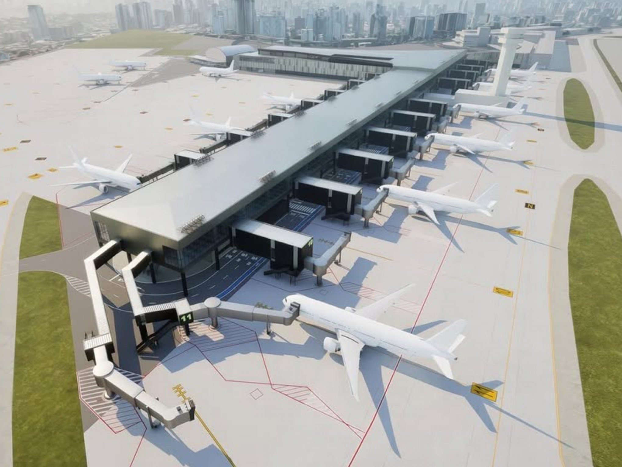 Novo terminal de aeroporto terá o dobro do tamanho e pontos de parada para Airbus A321neo e o Boeing 737 Max 10
