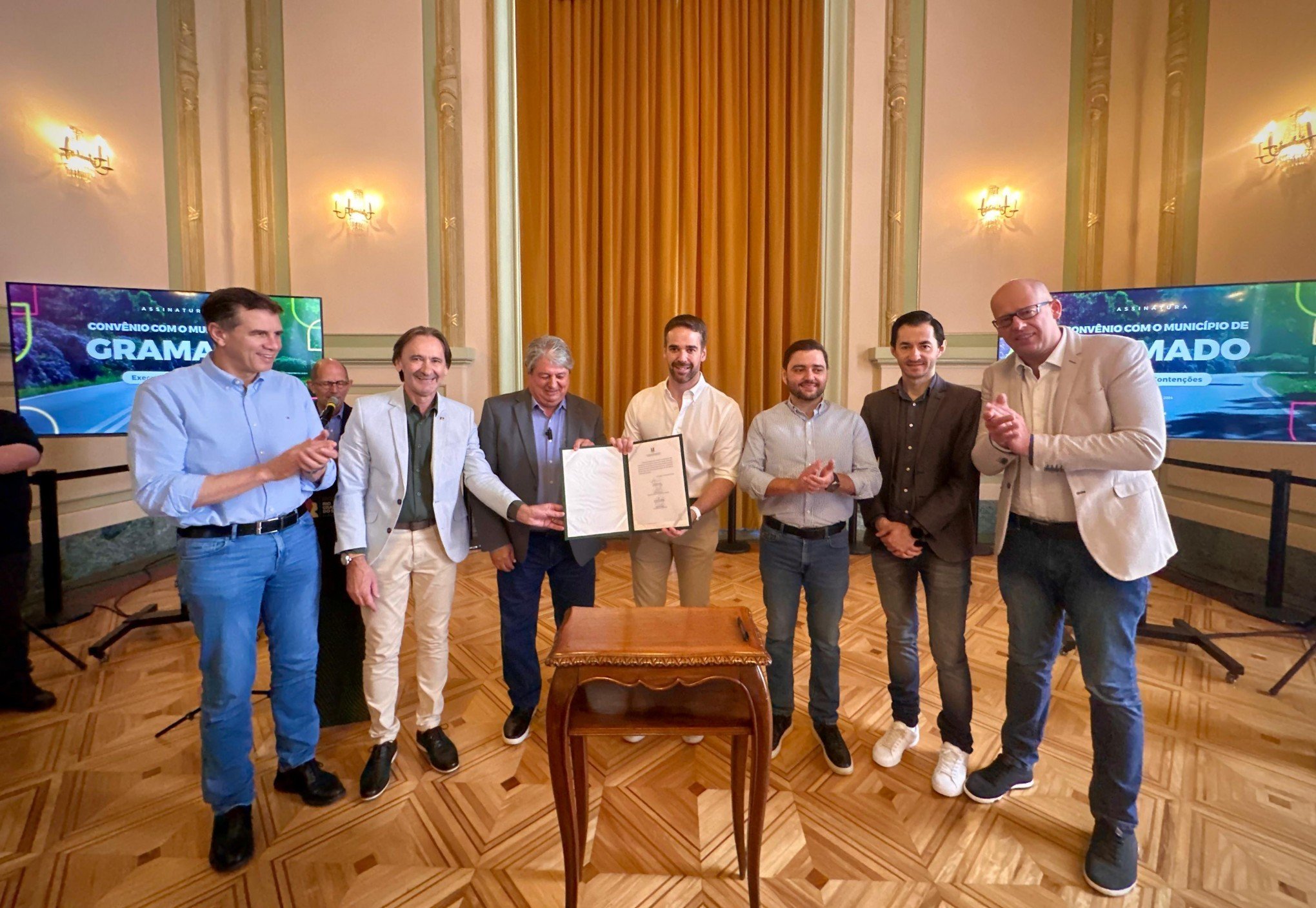 Gramado assina convênio com governo do Estado para trabalhos de contenção na Linha 28