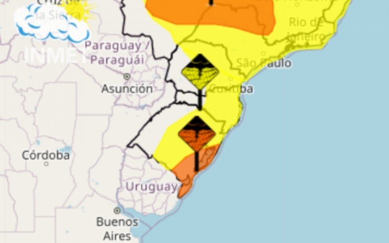 Inmet publicou dois alertas para chuvas intensas e ventos fortes no RS | abc+