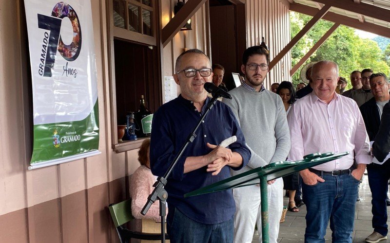 Wanderley Cavalcante na reinauguração do Museu do Trem de Gramado