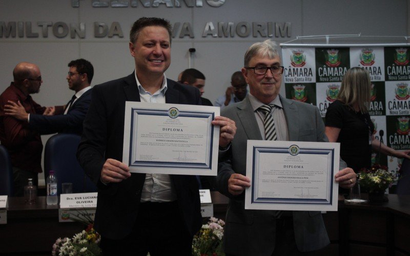 Rodrigo Battistella e Toninho Pfeil foram diplomados em dezembro para novo mandato