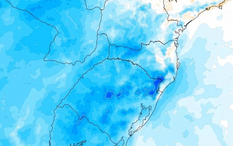 Mapa da MetSul mostra frio no RS no amanhecer desta terça-feira (17) | abc+