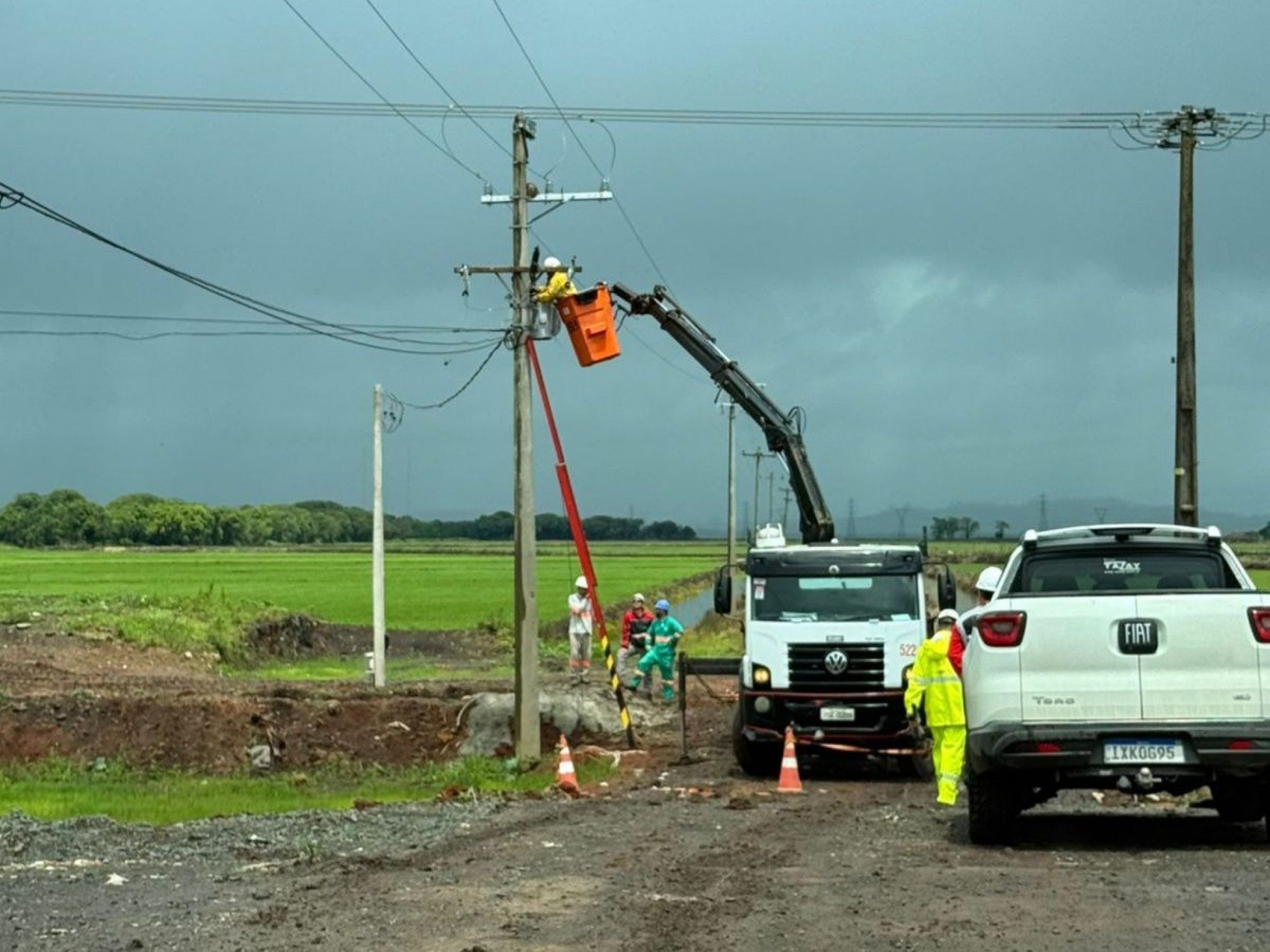 Dois homens são presos após furto de energia elétrica em plantação de arroz