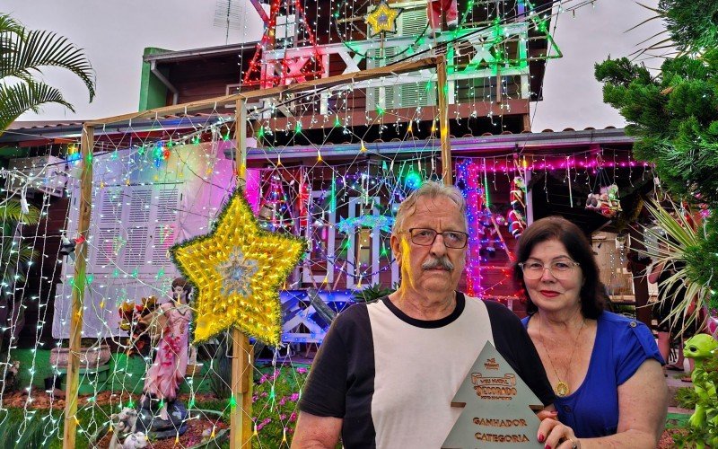 Décio e Josefina Lindenmeyer são os proprietários da casa com a decoração mais bonita