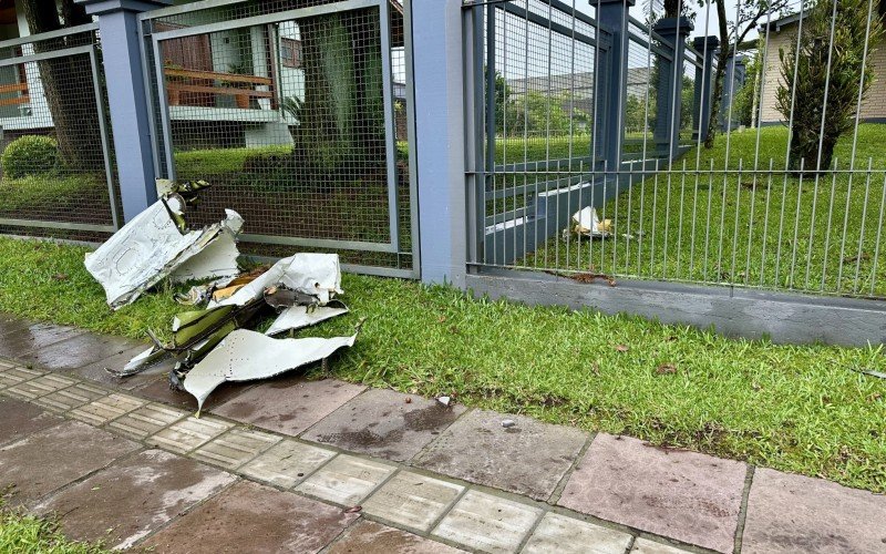 Destroços do avião que caiu em Gramado 