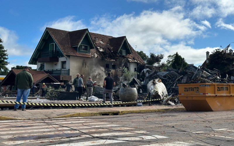 Destroços de avião em Gramado