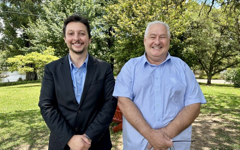 Gilberto Cezar e Gilberto Tegner, eleitos prefeito e vice-prefeito de Canela