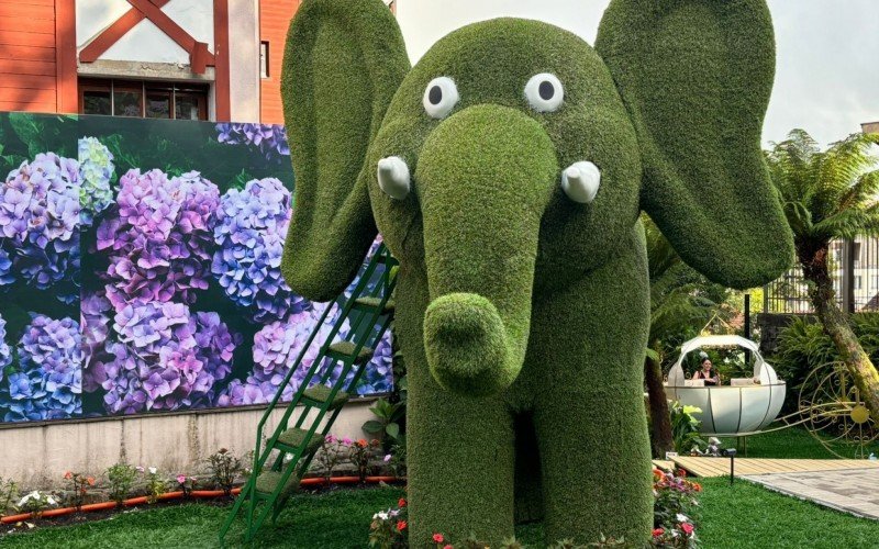 Elefante gigante do Hortênsias Garden | abc+