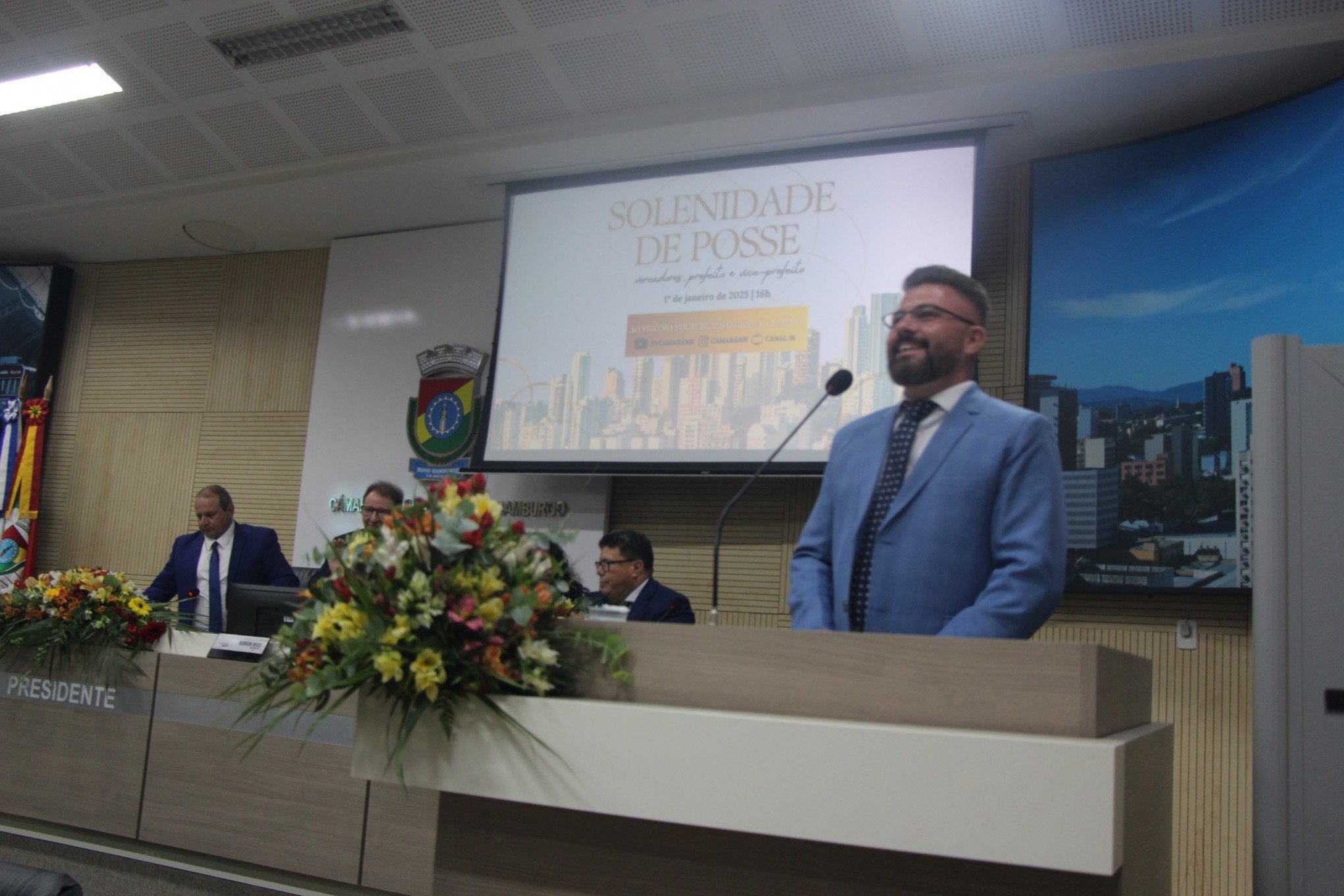 VÍDEO: Oficialmente prefeito, Gustavo Finck fala sobre prorrogação do pagamento do IPTU e reforma administrativa