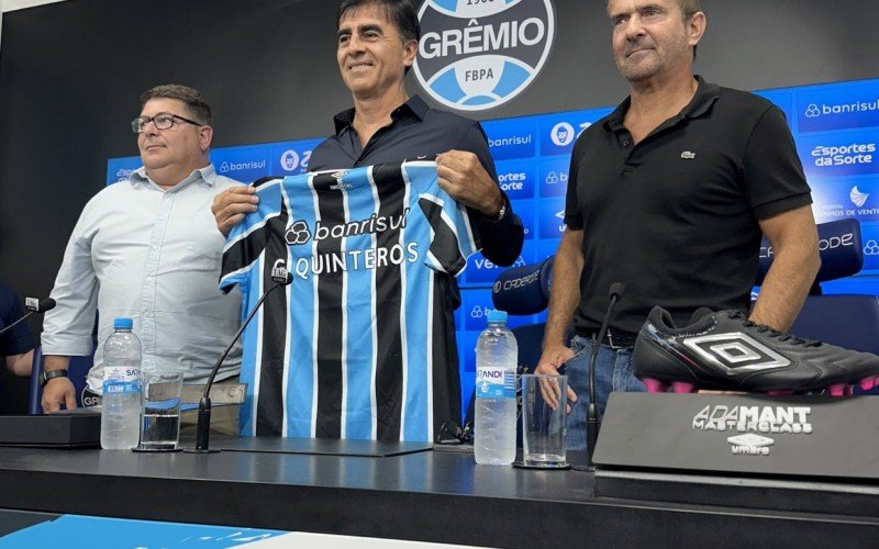 Gustavo Quinteros chega ao Grêmio querendo títulos e cita foco no Gauchão  | abc+