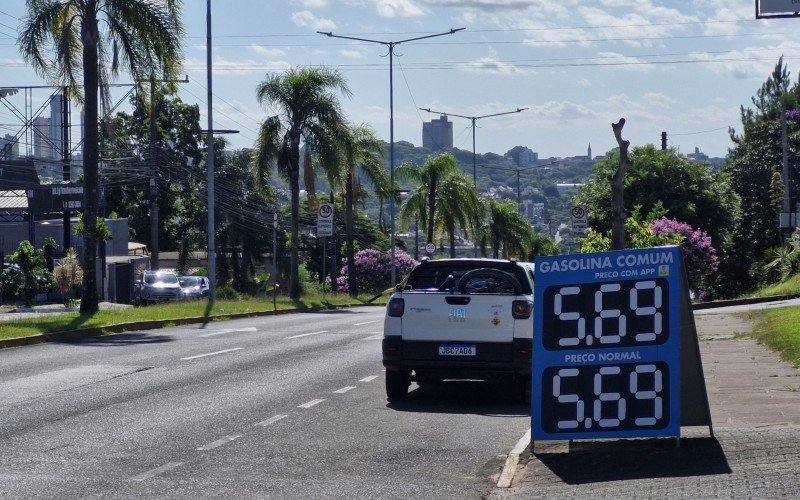 Gasolina sendo vendida a R$ 5,69 em Campo Bom